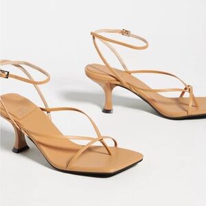 Jeffrey Campbell Fluxx Kittns Tan Strappy Heels